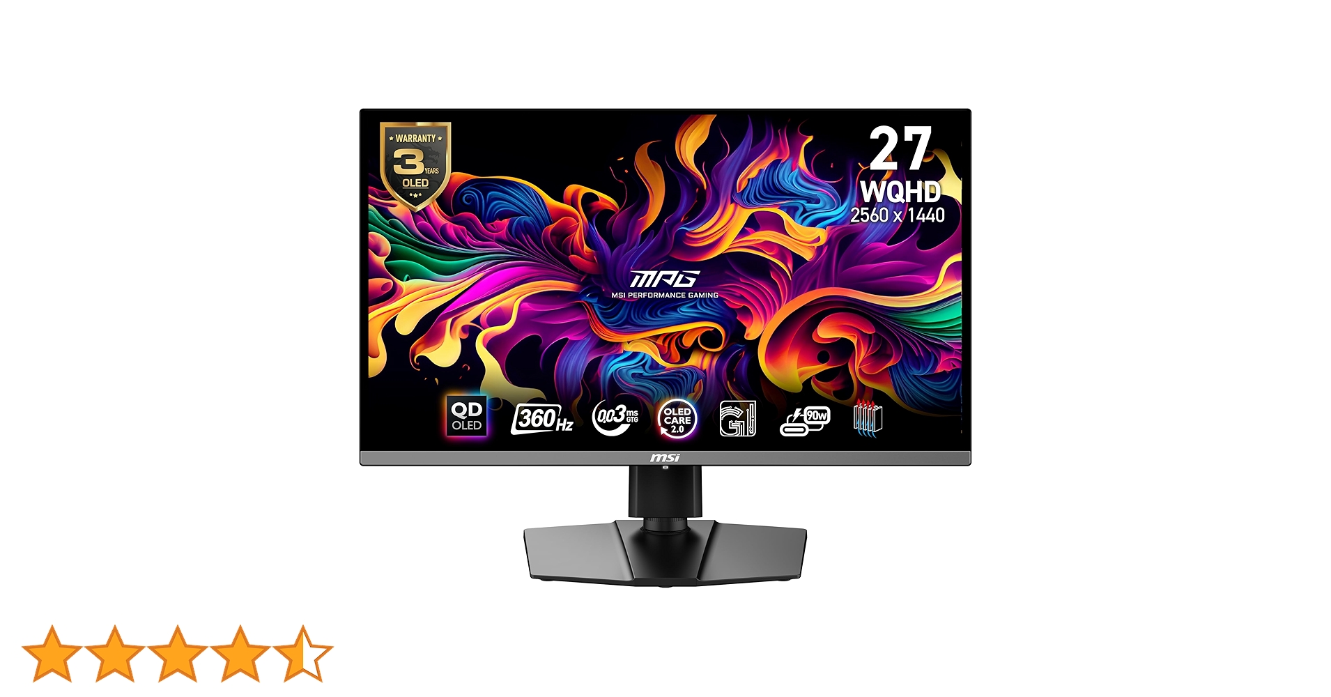 Amazon.co.jp: MSI MPG 271QRX QD-OLED, 27 OLED Gaming Monitor, 2560